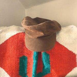 Brown suade hat